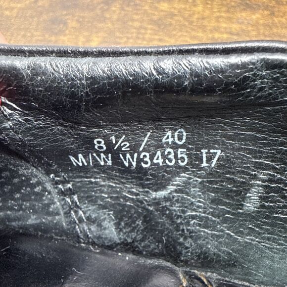 Born Womens Black Leather Slip On Gore Stretch Loafers Shoes Size 8.5M - Picture 10 of 16